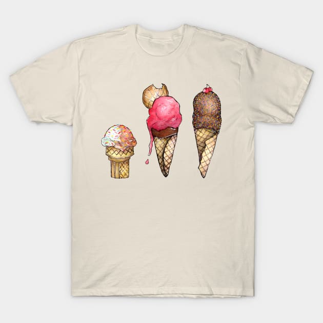 Ice Cream Addict 2 T-Shirt by happycyn